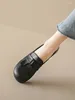 Slippers Med Shoes Low Rubber PU Hoof Heels Retro Rome Autumn Bonded Leather Basic