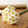 Decorative Flowers Artificial Yellow Sunflower Bridal Fake Daffodil Bouquet 13 Head Flower Diy Plant