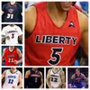 Изготовленный на заказ баскетбольный трикотаж Liberty Flames, сшитый NCAA, любое имя, номер, мужчины, женщины, молодежь, вышитая Джозеф Вензант Зандер Йейтс, Колин Портер, Кайл Роуд