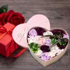 Decorative Flowers Artificial Soap Flower Bouquet Home Decoration Heart Shape Box For Wedding Anniversary Mother's Day Birthday Boyfriends