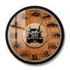 Wall Clocks Construction Vehicle Sets Printed Clock Truck Transportation Boy Room Decor Silent Non-ticking Watch Trucker Gift