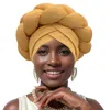 Etnik Giyim Hazır Afrika Oto Gele Headtie Big Braid Türban Kapağı Kadınlar için Nijerya Kadın Başı Sargılar Lady Fashion Headgear Turbante