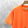 Новые мужские дизайнерские футболки с оранжевым карманом и буквенным принтом, модная футболка с коротким рукавом и роскошным буквенным узором s-xxl