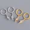 Boucles d'oreilles antiallergiques en argent 925 plaqué or jaune blanc, boucles d'oreilles créoles pour hommes et femmes, joli cadeau de bijoux