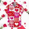 Men's Casual Shirts Valentine's Day Printed Holiday Unisex T Shirt Big And Tall For Men Mens Button Down Pajama Type N