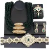 Collane Sunspicems Colore oro Set di gioielli da sposa marocchini per le donne Collana di perline Spilla Orecchino a goccia Cintura caftano Sposa Bijoux Regalo