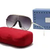 نظارات شمسية مصممة على شكل نظارات شمسية على شكل علامات تجارية فاخرة مزين بالمعادن إطار رينج ونساء نظارات رياضية G UV400 مع مربع