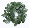 Decorative Flowers 2M Artificial Eucalyptus Rattan Green Leaf Plant Vine Silk Willow Ivy Wreath Wall Hanging Garland Home Wedding Party Arch