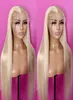 28 inch Long Bone Straight 13x4 Brazilian Lace Front Wig 613 Honey Blonde Synthetic Lace Frontal Wigs For Women2959042