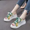 Pantoufles mode Style coréen demi-été femme douce chaussures d'extérieur pour filles sandales de créateur dames de luxe