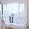 Gordijn effen kleur tule gordijnen voor ramen doorschijnendheid gordijnen woonkamer slaapkamers deur keuken meerkleurige scheidingswand