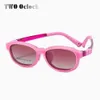 Occhiali da sole flessibili 2 in 1 per bambini Clip su occhiali Occhiali da sole per ragazze UV400 Occhiali da sole 0 Diottrie Ottiche Montatura per occhiali Rosa 240113