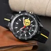 2024 Mannen kijken Nieuwe horloge Top Waterdichte rubberen horlogeband Business Casual Quartz Watch Men's Three Eyes Multifunction Chronograph FR08