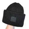 Smiley Beanie/crâne chapeau d'hiver Ac Designer laine tricot grand pull décontracté bande élastique 14 A7k4