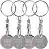 Keychains 4pcs Shopping Trolley Token Key Rings Portable Removers For Cart