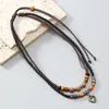 Pendant Necklaces Men Vintage Cardioid Hand-woven Leather Rope Necklace For Women Unisex Boho Fashion 2024 Jewelry