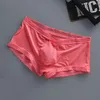 Underpants Men's Ice Silk Panties Underwear Lace Side Summer Translucent Ultra Thin Boxer Breathable Male Large Size Briefs