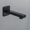 Robinets de lavabo de salle de bains Vidric Saflihcar Noir mat Robinet de douche Bec Accessoire Cascade Baignoire Bassin Sortie d'eau