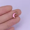 Kolye Kolye Moda Mini Ay Hilal Pembe/Beyaz/Mavi Emaye Zirkon Takı Diy Yapımı Kolye Bilezik Sevimli Aksesuarlar