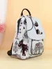 Sacs d'école Mode Vintage String Appliques Femmes Sacs à dos! Jolis imprimés d'animaux Multi-zippers Backrack Top Vente Lady Canvas Backruck