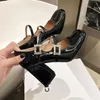 Обувь классическая сексуальная дизайнерская корова -дизайнерская женщина Бар Банкет Принцесса Свадебная леди супер густой туфли на каблуке 1 см металлическая пряжка 1% кожаные черные золотые высокие каблуки 78 с.