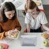 Servis vintage lunchlåda mellanmål containrar för vuxna camping bestick utomhus aluminium picknick väsentliga leveranser