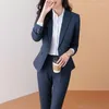 Pantaloni a due pezzi da donna Abbigliamento da lavoro per ufficio da donna Blazer Formali stili OL Abiti da lavoro e giacche Cappotto Autunno Inverno Carriera professionale