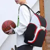 Sac à dos de basket-ball de grande capacité avec porte-balle séparé, fermeture éclair lisse, multi-compartiments, résistant aux éclaboussures, sac de Sport pour jeunes