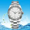 Mens Designer Watch Watches Diamond Automatic Mechanical Movement 41mm 904L rostfritt stål Sapphire Waterproof Montre Fashion Orologio Silver armbandsur