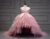 Glitz Pageant Dresses For Little Girls Vestido de Daminha Infantil One Shoulder Flower Girl Dresses Ball Gown 2021 Bröllopskläder8579885