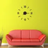 Väggklockor Frameless 3D DIY Clock Alarm Roman Numbers Sticker of Mute Design för kontorshemmet sovrum
