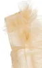 Casual Dresses V-ringning Tulle Dress Ruffles Floral Midi A-Line Se genom kvinnors champagne Custom Made Made