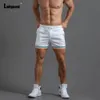 Artı Boyut 4xl Erkekler Leisure Shorts Cepler ile Kısa Pantolon Çizim Erkek Yaz Günlük Sıska Sıska Sahil Giyim 240113