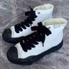 Maison Mihara Yasuhiros Mmy Çözünmüş Ayakkabı Erkekler Açık Gülümseme Kalın Tumalı Günlük Ayakkabı Kadınları Yüksek Üst Sevenler Tuval Ayakkabı