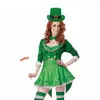 BERETS ST PATRICKS DAY HATS Män kvinnor Shamrock Green Top Hat St. Party Favor Accessories Topper