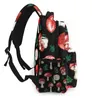 School Bags Unisex Red Mushrooms Backpack For Travel Fashion Shoulder Bag Teenager Girl