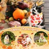 30st Thanksgiving Christmas Dog Bandana Bulk Pumpkin Bibbs Fall Triangle Scarf för små medium stora husdjur 240113