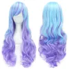 Soowee 70 cm Lang Krullend Synthetisch Haar vrouwen Haarstukje Blauw Geel Roze Regenboog Party Valse Cosplay s voor Vrouwen 240113