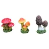 Estatuetas decorativas mini jardim simular cogumelo ornamento decoração estátua estatueta à prova dwaterproof água resina kawaii gramado decorações acessórios