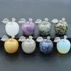 Pendant Necklaces 1.2Inch Handmade Craved Cherry Quartz Apple Crafts Statue Figurines Home Living Room Bedroom Decoration Gifts