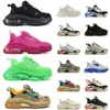 Classic Triple S Pink Casual Designer Shoes Luxurys Brand Women Men Platform Trainers Blanc Blanc Gery Red Blue Royal Royal Néon Vert Beige Tennis Clear Sole