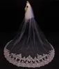 Real Pos 3 Meters Bling Sequins Lace Two Layers Cover Face Bridal Veil WITH Comb 2 T Cathedral Length Wedding Veil2948424