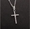 Fashion Female Cross Pendants Gold silver Color Crystal Jesus Cross Pendant Necklace Jewelry For Men/Women Wedding Accessories Wholesale