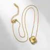Luxury Design Gold Clover Pendant Necklace Bracelet Titanium Steel Jewelry for Women Gift Dbebl