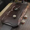 Teaware Sets Chinese Solid Wood Tea Creative Carved Tray Simple Set Household Log Retro Table Smooth Drainage Design