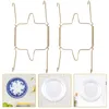 Kitchen Storage 2 Pcs Spring Hanging Pan Hook Wall Plate Holder Stand Stainless Steel Large Hangers For The Display U-shaped Shelf
