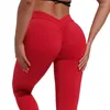 Active Pants Women Yoga Leggings High midjan Scrunch Gym Sports Legins Elastic V Cut Training Workout Tights Tights