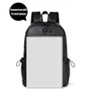 A 14 Inch Men's Backpack Large Capacity Travel Leisure Solid Color Pu Computer Backpack Fashion Men And Women Students Schoolbag 240113