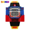 SKMEI enfants montres créatif Robot Transformation forme montre numérique pour garçons jouet dessin animé montre-bracelet 1095 240113