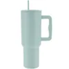 Gobelet en acier inoxydable avec paille et couvercle Tasse de voyage 40OZ / 1200ML avec poignée Tasse à café isolée sans BPA Tasse à gobelet portable 240113